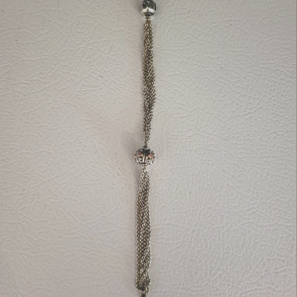 PANDORA MULTI-STRAND MESH ONE STATION CLIP CAPTURE BRACELET